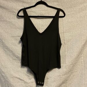 Black Sleeveless Bodysuit